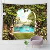 Домашний Декор Гостиная Гобелен Каменные Арки Пейзаж Гобелен На Стене Римский Сад Пейзаж Спальня Фон Настенный Гобелен