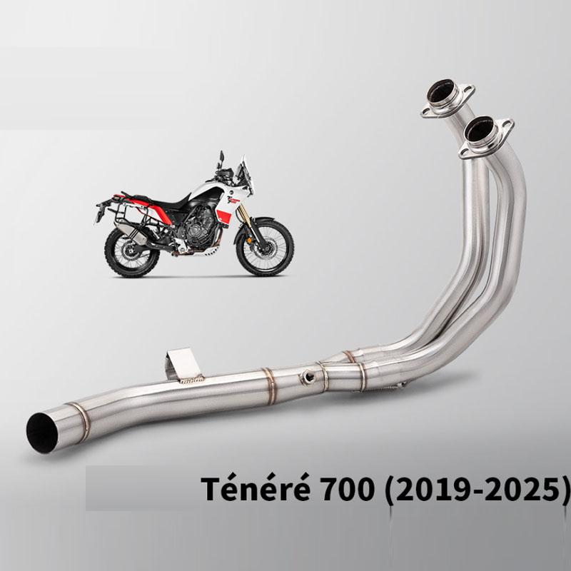 Для Yamaha Tenere 700 2019-2025 Мотоциклетный выпускной коллектор с тепловым щитком Приемная труба Slip-On Escape Moto