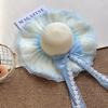 Large Brim Straw Hat Flower Wide Brim Hat Fashion Sun Hat  Sun Shading