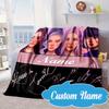 Custom Name Kpop Group Fashion Blanket bed sofa Blanket Flannel Blanket for Camping, Hiking, Picnic Essentials,gift for Fan family
