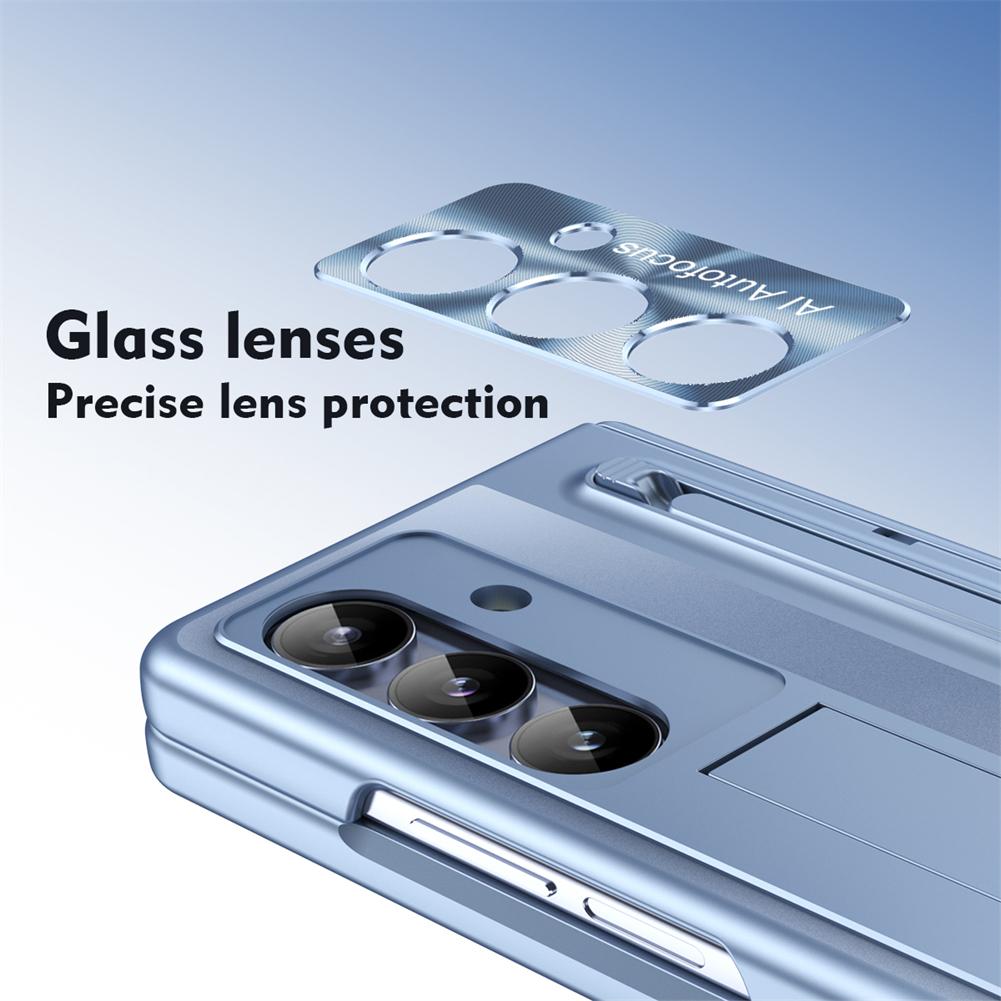 Чехол с держателем для стилуса для Samsung Galaxy Z Fold 7 6 5 4 FOLD7, складная крышка на петлях, подставка, полная защита, пленка из закаленного стекла