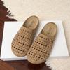 Мода 2025 Замшевые клоги для женщин Мюли Пробковая стелька Перфорированная женская обувь с поддержкой свода стопы Модные нескользящие уличные пляжные шлепанцы 26