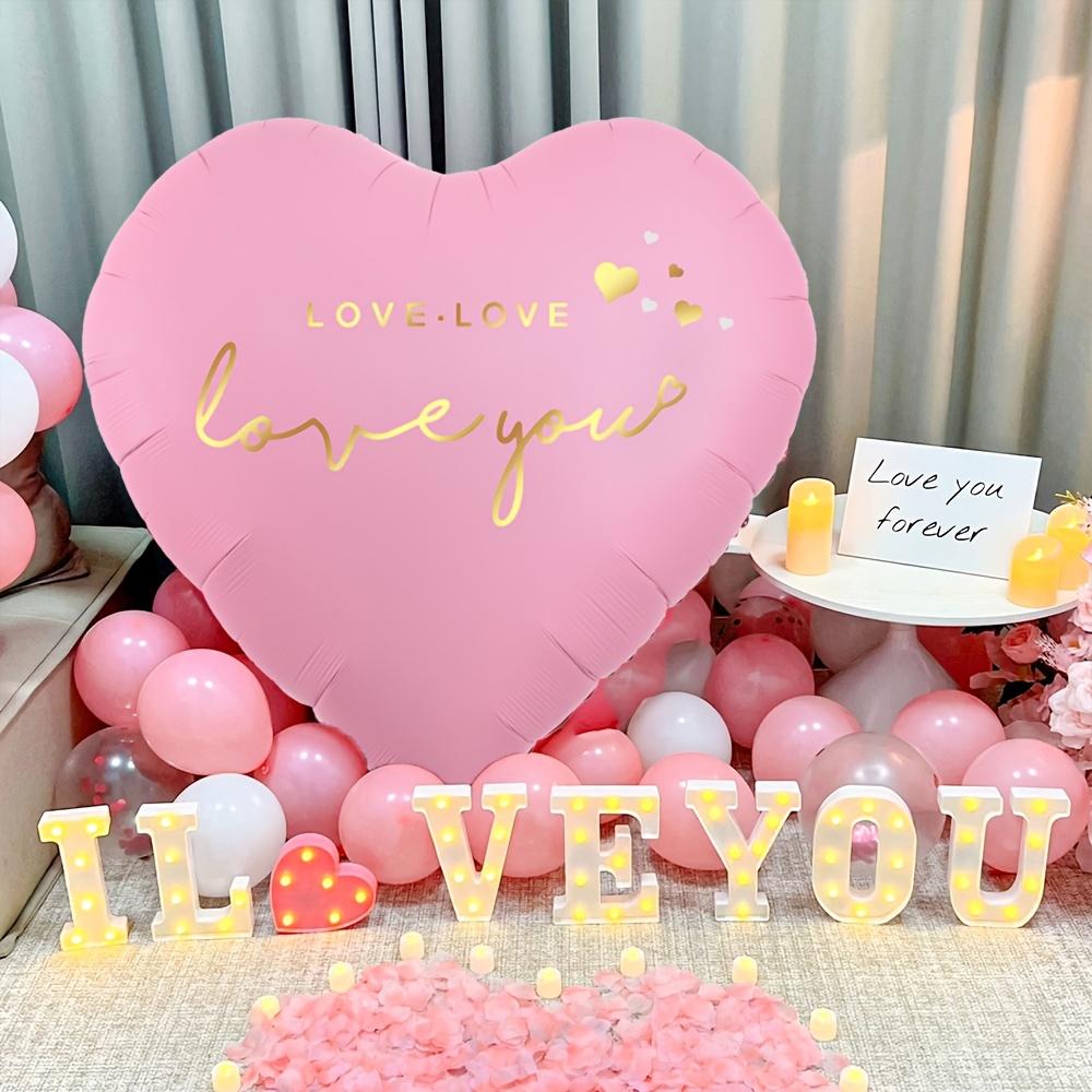 1 Pack of 60inch Heart-Shaped Balloons, Pink and Red Heart Balloons, Foil Balloons, Suitable for Wedding, Valentine's Day, and Proposal Decorations