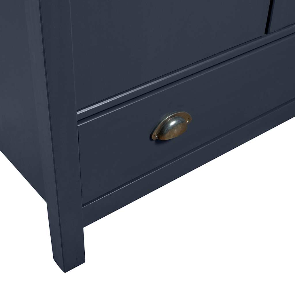 vidaXL Kleiderschrank mit 3 Türen Hill Grau 127x50x170 cm Kiefernholz