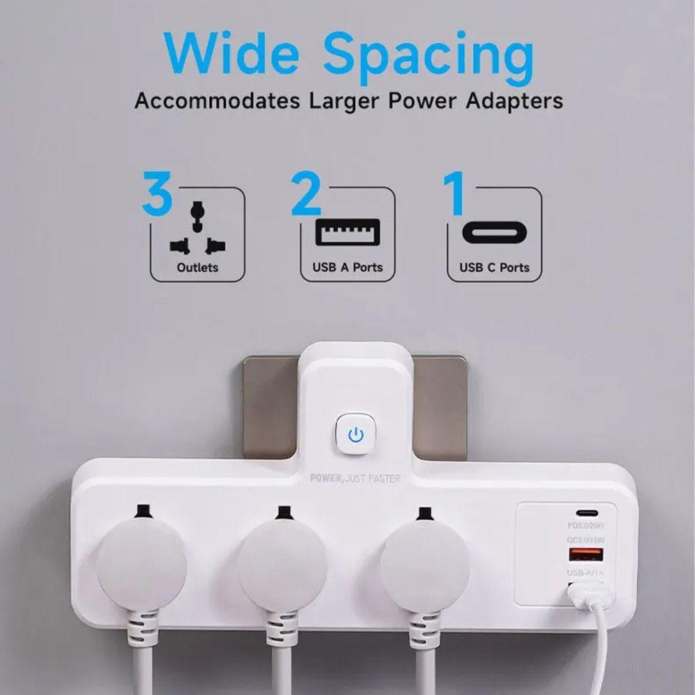 EU UK US Plug AC Outlet Power Strip Universal Plug-In Electrical Socket  Home Office