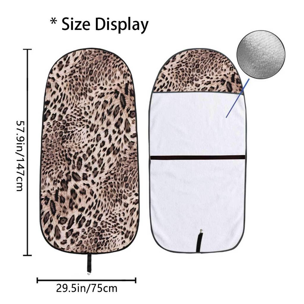 Leopard Print Car Seat Towel Protector for Gym & All Seasons