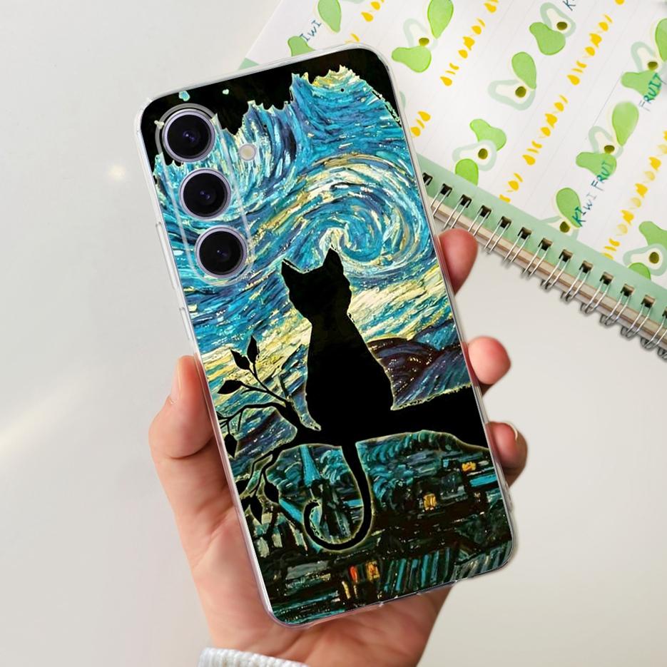 Чехол для Samsung Galaxy S24 Plus SM-S926B Милый Модный Расписной Чехол Мягкий Тонкий Чехол для Телефона Для Samsung S24 Ultra S 24 S24+ Fundas
