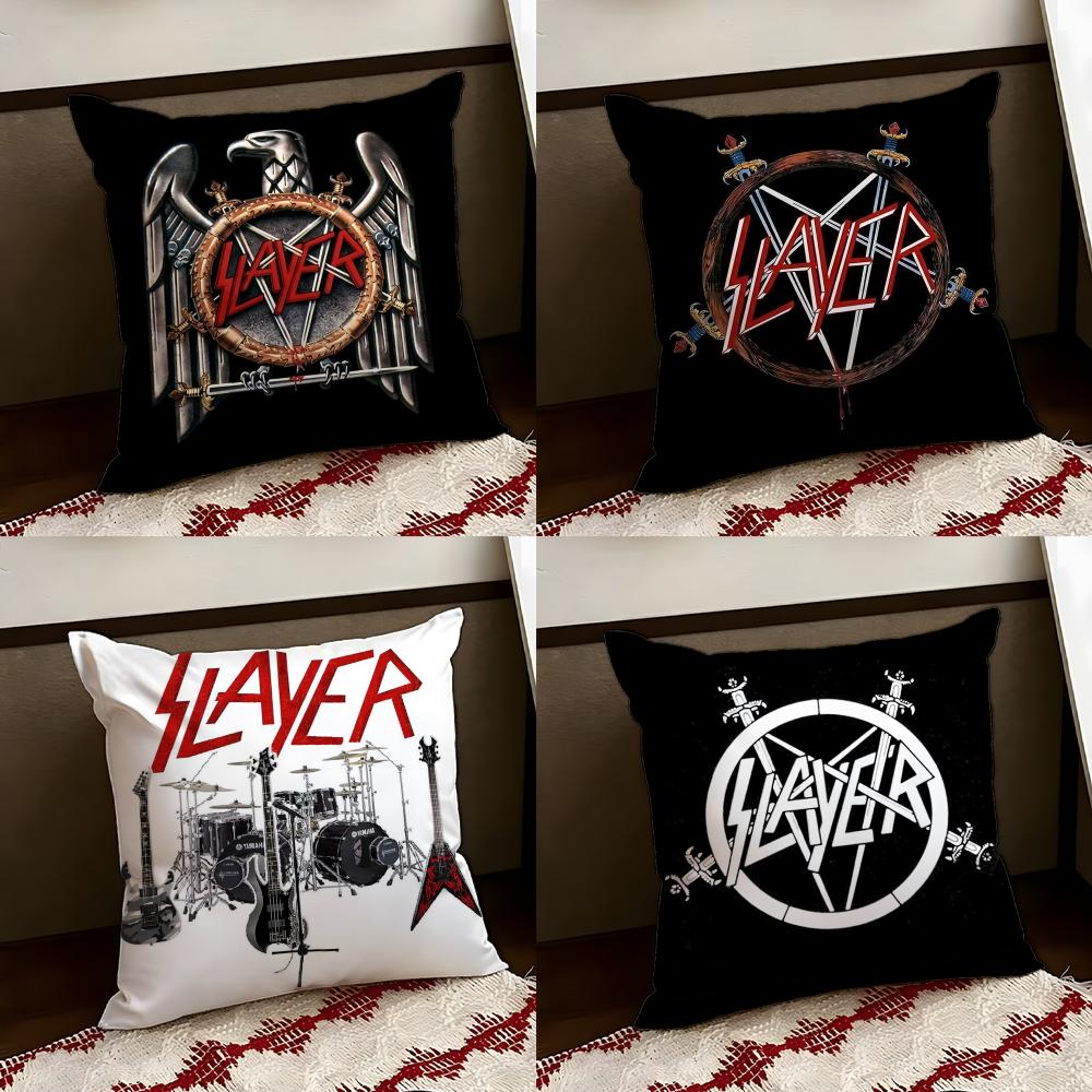 Heavy Metal Band SSlayer Cushion Cover Reversible Soft Durable Pillow Cover Home Car MultiScene Use for Daily Comfort
