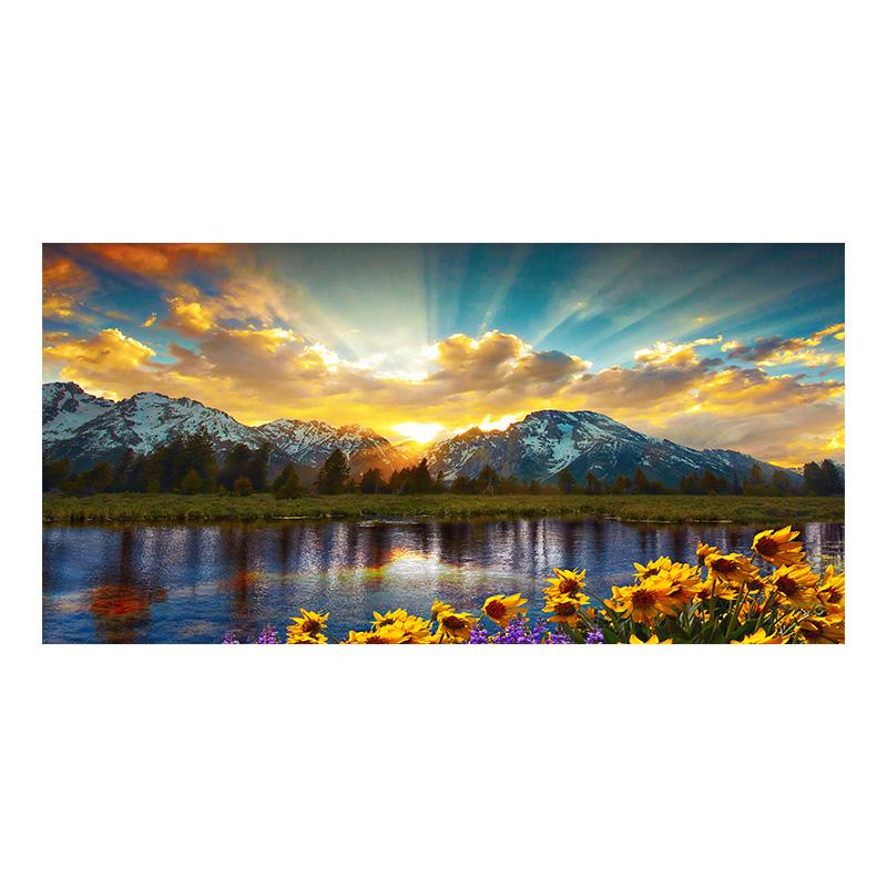 Скандинавский пейзаж на холсте, озеро, лес, горный пейзаж, настенное искусство, декор, постеры для гостиной, спальни, принты, картина