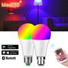 Bluetooth E27 Светодиодная лампа RGB Умные лампочки 15 Вт B22 RGBW RGBWW Лампада Цветная регулируемая яркость через приложение для телефона Светодиодная лампа для дома