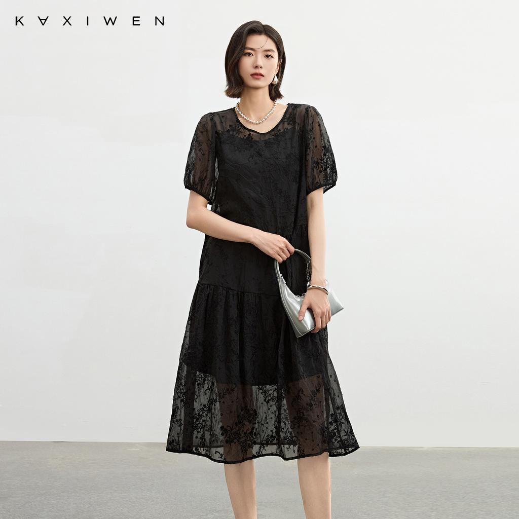 Structural patchwork dress