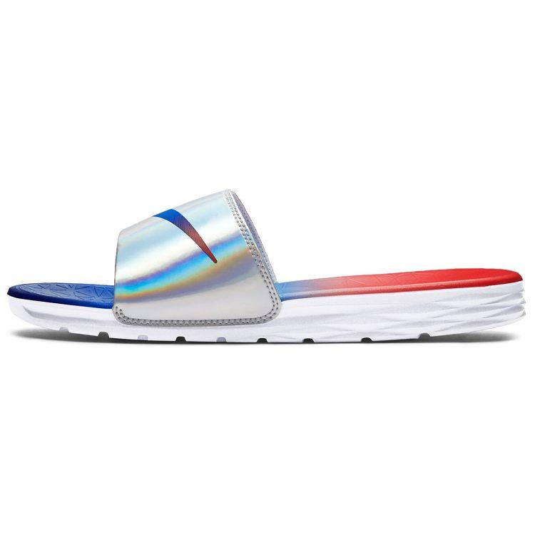 Nike Новый стиль Nike Benassi Solarsoft Олимпийские игры Рио Синий/красный 835553-461