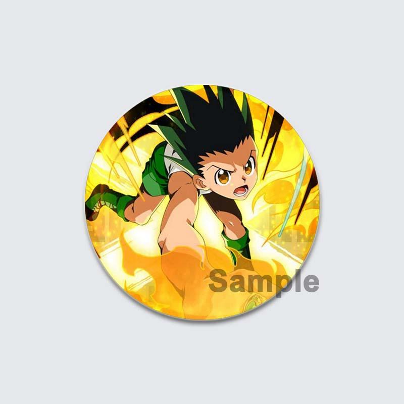 32/44/58 мм Фанаты Коллекции Аниме Hunte Hunte Брошь Gon Killua Kurapika Leorio Эмалевая булавка Рюкзак Воротник Значок Мультфильм Ювелирные изделия Подарки