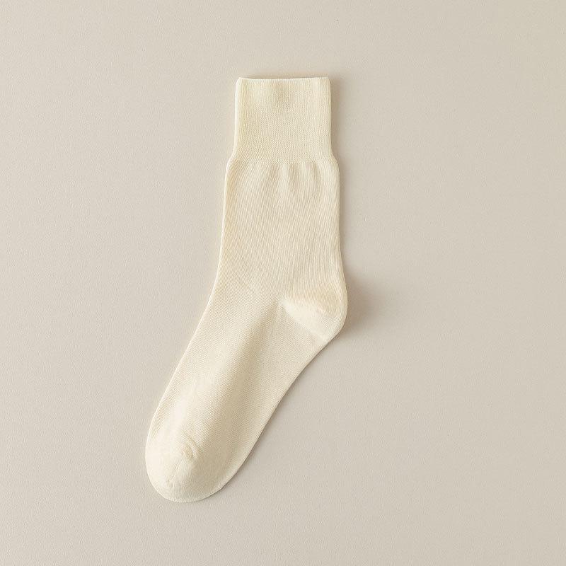Женские весенне-летние тонкие однотонные бесшовные носки-трубки из хлопка, впитывающие пот