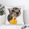 Подушка с забавными мемами про домашних кошек, наволочка с принтом, винтажная наволочка для гостиной, дивана