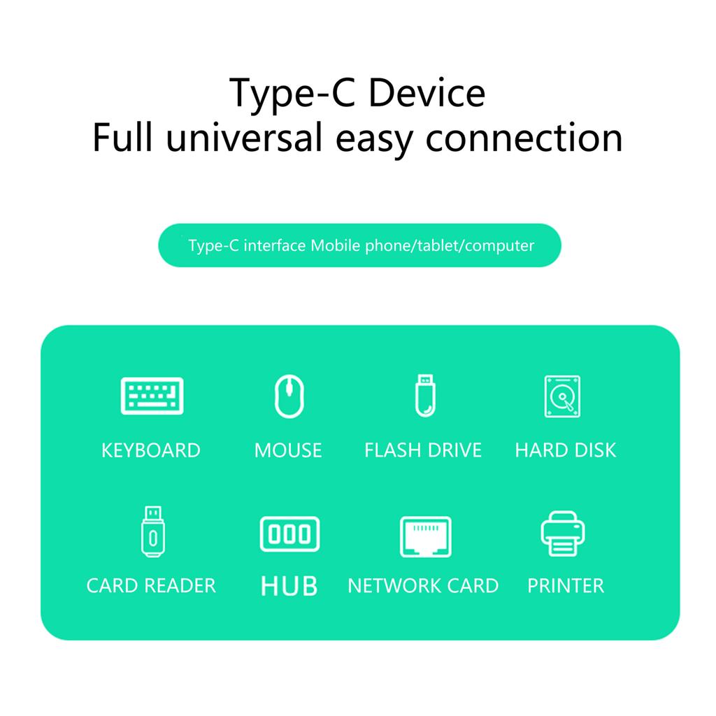 Адаптер USB C на USB 2.0, тип C, штекер на USB-гнездо, тип C, кабель OTG для ноутбука, компьютера, планшета