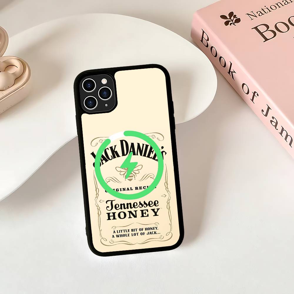 Classic Whiskey Logo J-Jack D-DanielS Phone Case For IPhone 16 15 14 13 12 11 17 Pro Max Plus Magnetic Wireless Cover