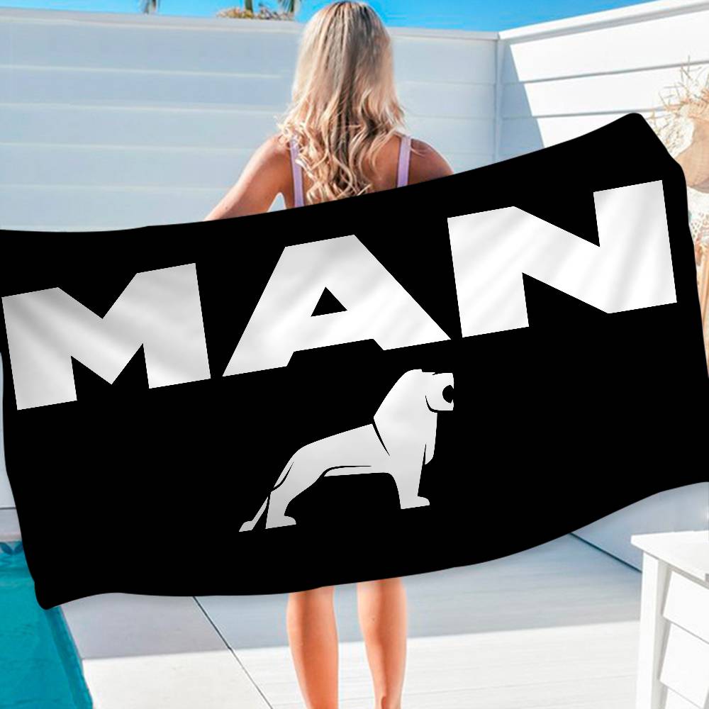 M-Man T-Truck Logo Microfiber Beach Towel Absorbent Quick dry Soft Yoga Swimming Resort Mountain Climbing Towel