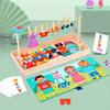 Wooden Children's Clothes Drying Game Early Education Changing Puzzle Play Home Educational Toys