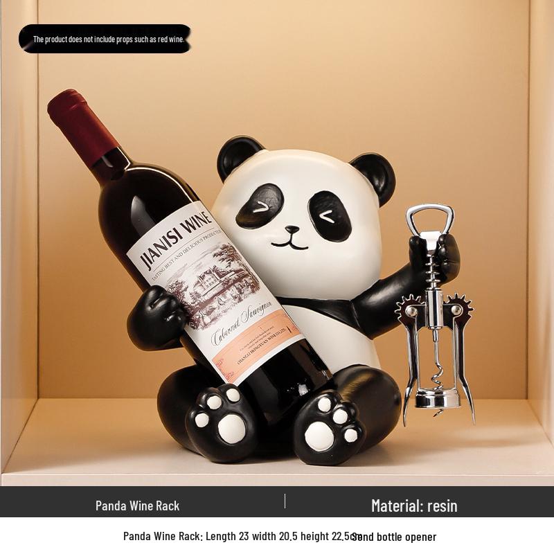 Panda Wine Rack: Luxury Sideboard & Bookcase with Cup Holder – Perfect Housewarming Gift