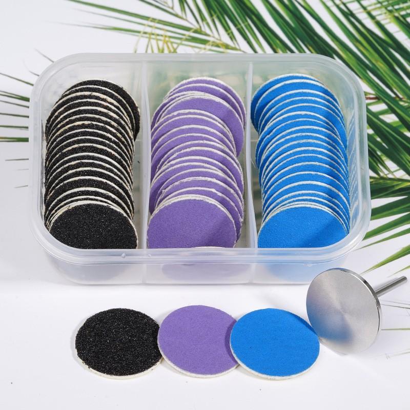 Диск для педикюра 25 мм со сменной наждачной бумагой для удаления мозолей Электрический универсальный инструмент для чистки стоп от огрубевшей кожи