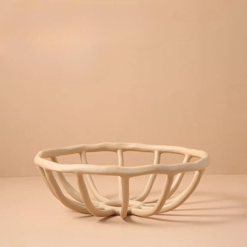 Nordic Creative HOLLOW Смола Фруктовый Поднос Главная Гостиная Крыльцо Рабочий Стол Фруктовая Тарелка Закуска Конфетница Мебель Ремесла