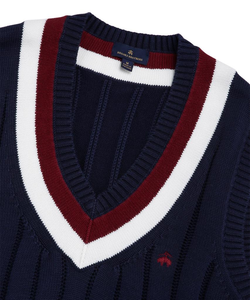 Жилет Brooks Brothers с V-образным вырезом для тенниса (военно-морской флот) (Bbwvmf8475Qes)