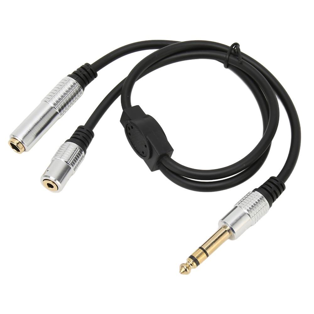 Plug and Play 1 Split in 2 Sound Cable Flexible 1/4 Inch TRS Stereo Splitter Cable Audio Equipment