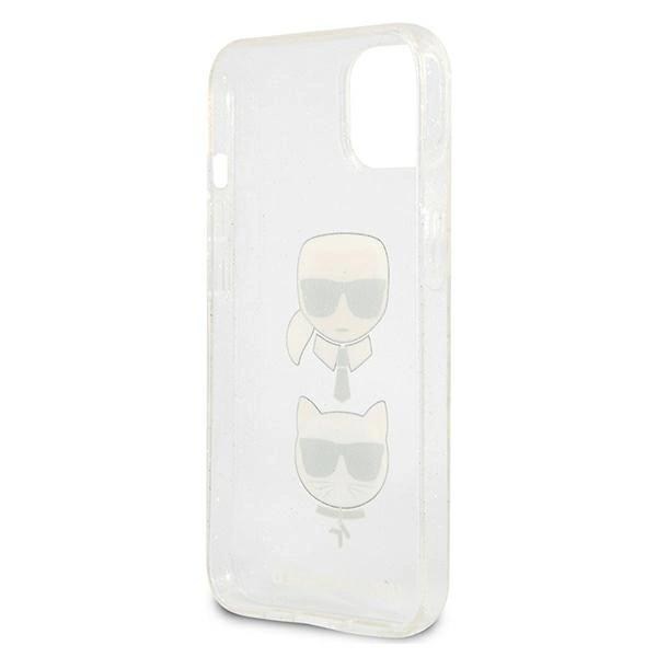 Karl Lagerfeld Klhcp13Skctugls Iphone 13 Mini 5.4 Серебристый/Серебристый Жесткий чехол с блестками Karl`S & Choupette