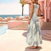 Women's Sleeveless Maxi Dress with Flowy Full Skirt,Lightweight Fabric,Elegant for Daily Wear,Vacation Casual Outings