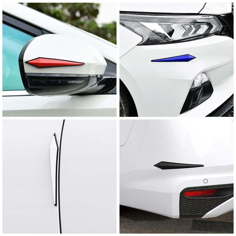 4Pcs Car Door Rearview Mirror Anti-collision Strips Universal Bumper Anti-scratch Protection Stickers Auto Accessories