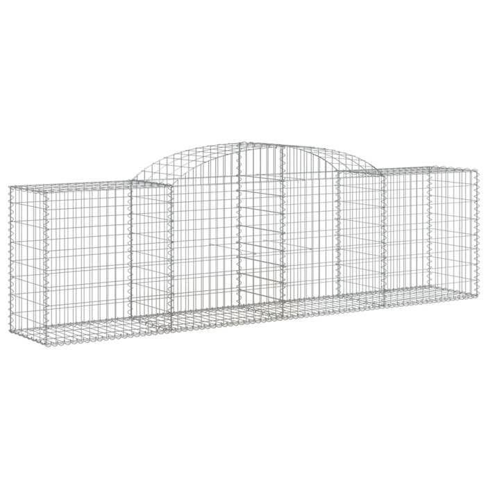 VidaXL Paniers à gabions arqués 20 pcs 300x50x80/100 cm fer galvanisé, gabion, cage de gabion, panier de mur de gabion, mur 3146697