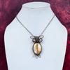 Brecciated Mookaite Gemstone Pendant Red Color Evil Eye Jewelry Copper Wire Wrapped Owl Pendant