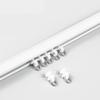 20pcs/pack Silent Curtain Hook Roller White Curtain Track Glider Curtain Track Pulley  Windows