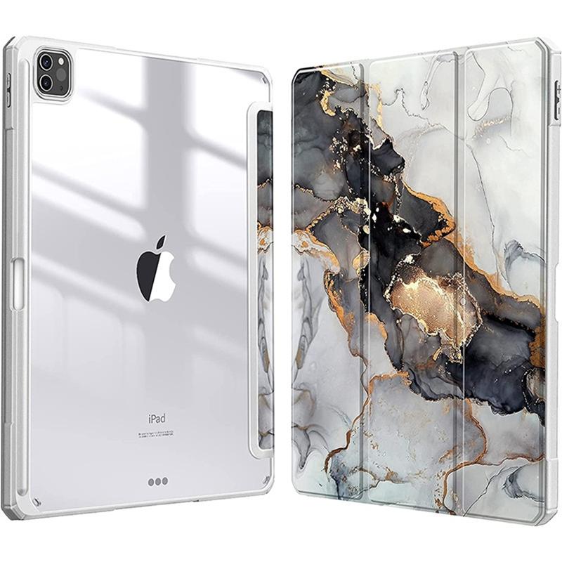 Умный чехол из ПУ для IPad Air 4-го 5-го IPad 10-го 10.9 Funda IPad Pro Air 12-го 11-го 11" 7-го 8-го 9-го 10.2 2 9.7 10.5 Прозрачная обложка