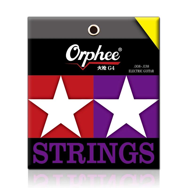 Струны для электрогитары Orphee Серия Fire Lock Нанопокрытие Шестигранный сердечник 100% Никель Аксессуары для струн электрогитары