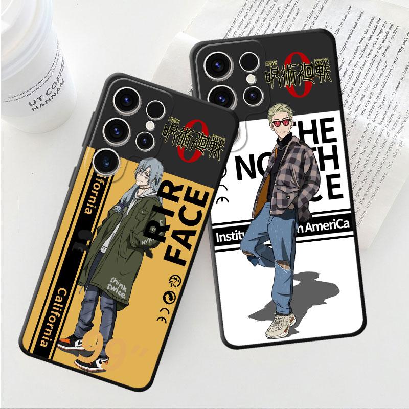 Чехол для Samsung Galaxy S21 S23 Ultra 5g S8 S7 S20 Fe S22 Plus S10e S10, милый свитер с рисунком дзюдзюцу кайсен, пуховик, чехол