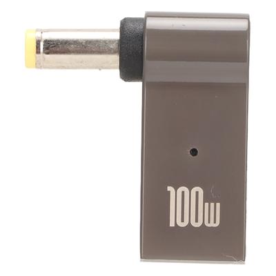 Адаптер для зарядного устройства для ноутбука PD USB Type C Female I to DC Adapter 100 Вт Алюминиевый сплав Elbow Notebook