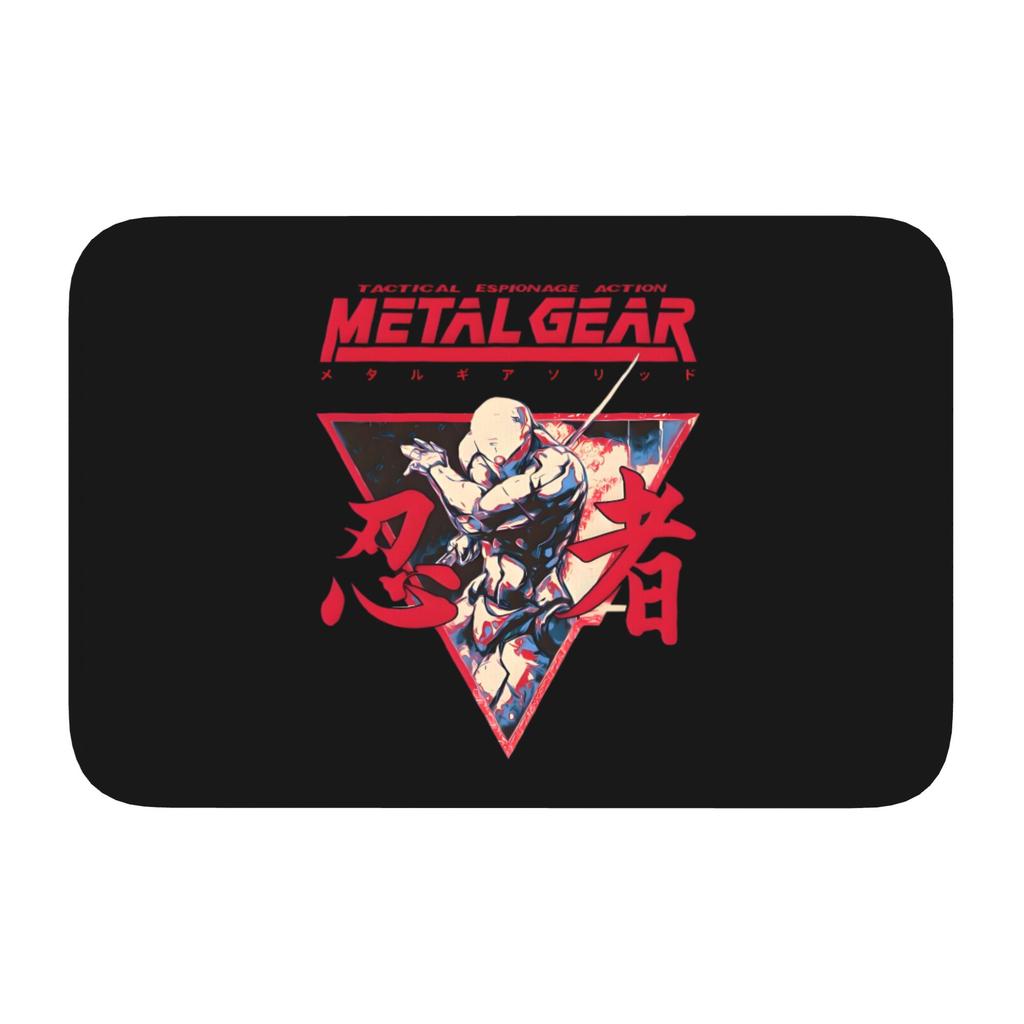 Personalized Metal Gear Soli Game Doormat Mat Anti-Slip Action Adventure Stealth Video Kitchen Bathroom Toilet Rug Carpet