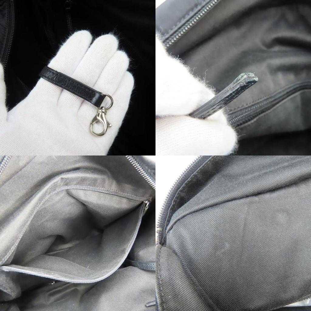 Used CHANEL Tote Bag Paris New York Matrasse COCO Mark Nylon/leather black 10s
