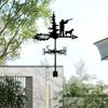 Man Dog Weathervane Metal Wind Vane Shed Farm Weathercock Outside Measuring Tool Direction
