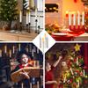 Halloween LED Taper Candle Flameless Candles with Magic Wand Flickering Warm Light Remote Control Christmas Party Decoration