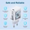 2 Pack 20W PD USB-C Wall Charger, Fast Charging Adapter for Smartphones Tablets Earbuds