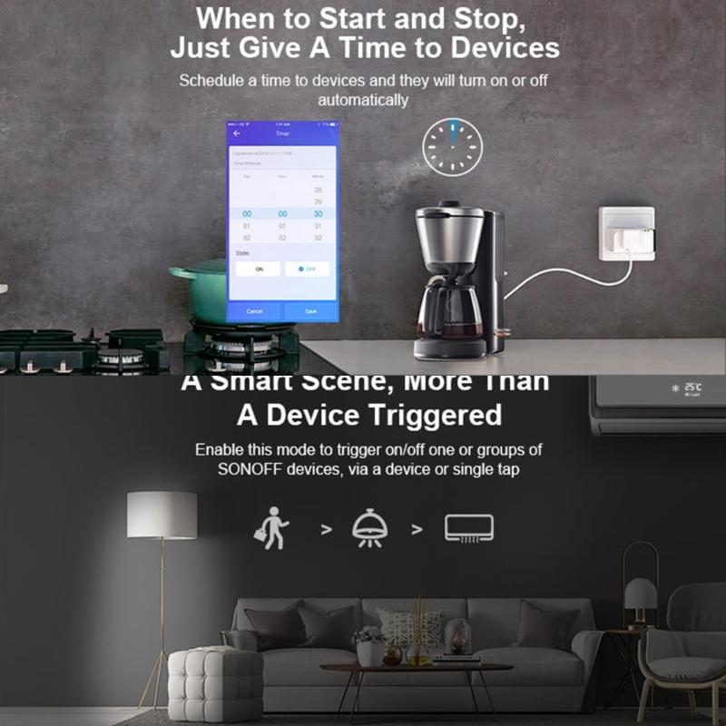 Smart Remote Control Power Sockets with Timer & Energy Monitoring Remote Timer Socket for US Standard Devices Appliances