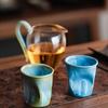Ceramic cup single cup Kung Fu creative kiln change retro ceramic master cup teacup home business gift tea set