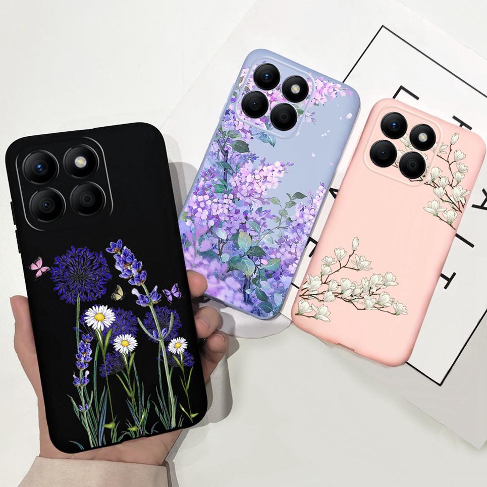 Women Fashion Girly Phone Case For Huawei Honor X9b Honor X8b Coque Funda Flower Pattern Soft Silicone Funda HonorX9b 5G Coques