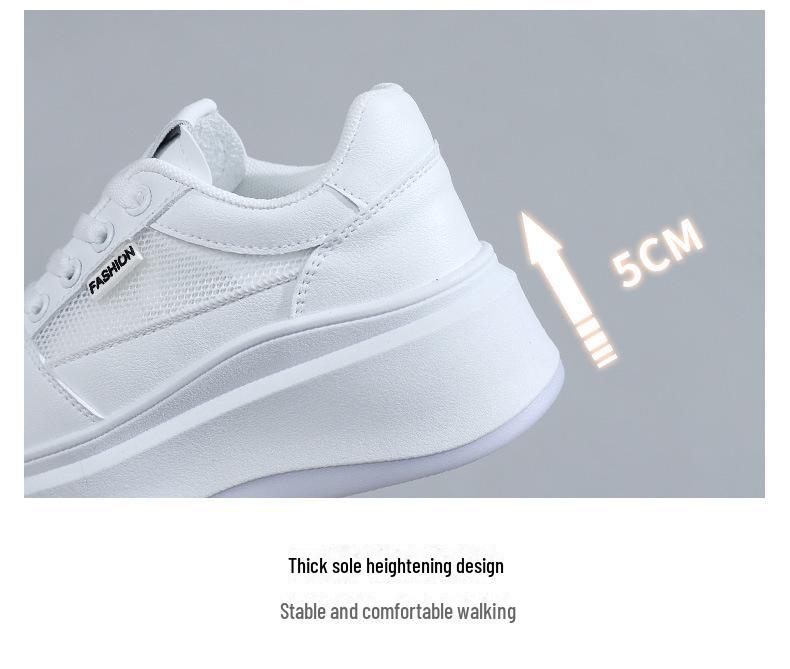 SH701 Женские модные белые повседневные туфли на платформе - Весна/Лето 2023