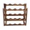 Wine Rack Pine Wood Wine Bottle Storage Shelf Display Organizer Decor for Countertop Home 4 Layer