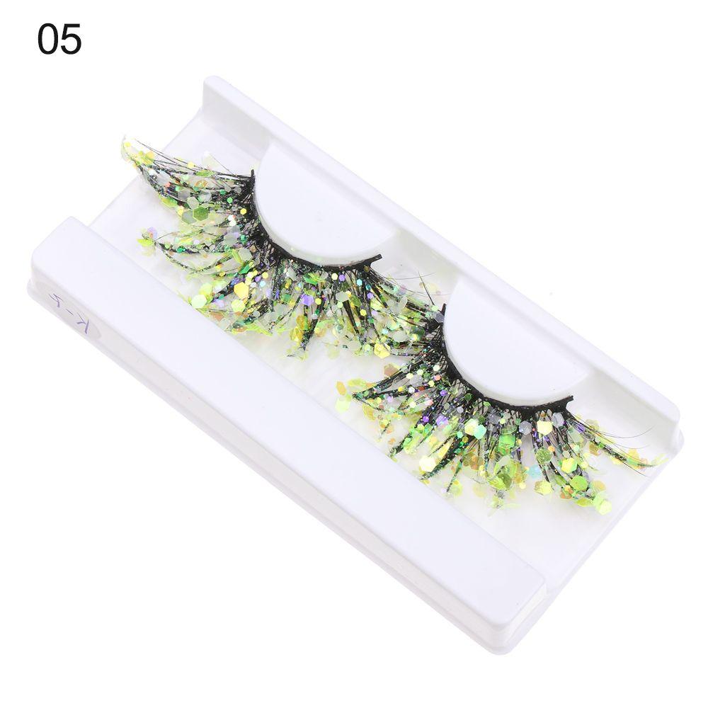 Sequin Glitter Powder Color Luminous Fake Lashes 3D False Eyelashes Nude Makeup Makeup Supplies