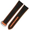 20mm 22mm Rubber Nylon Silicone Watch Band For Omega GMT Planet Ocean Seamaster Diver 300 Curved End Orange Watch Strap